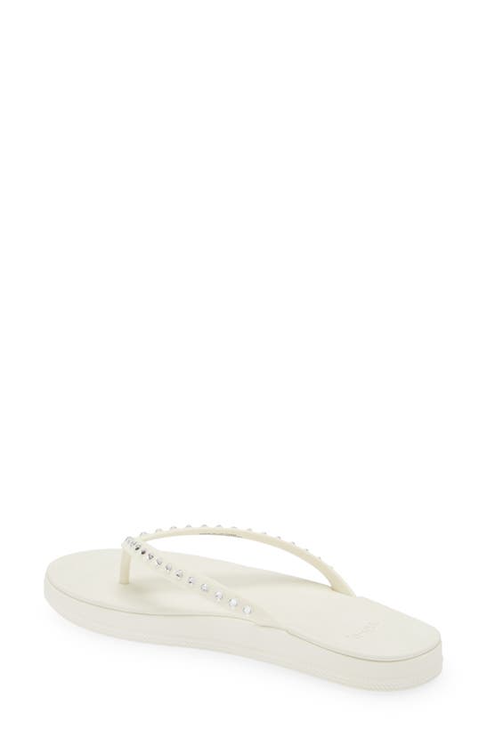 Sanuk Funshine Rhinestone Flip Flop In White