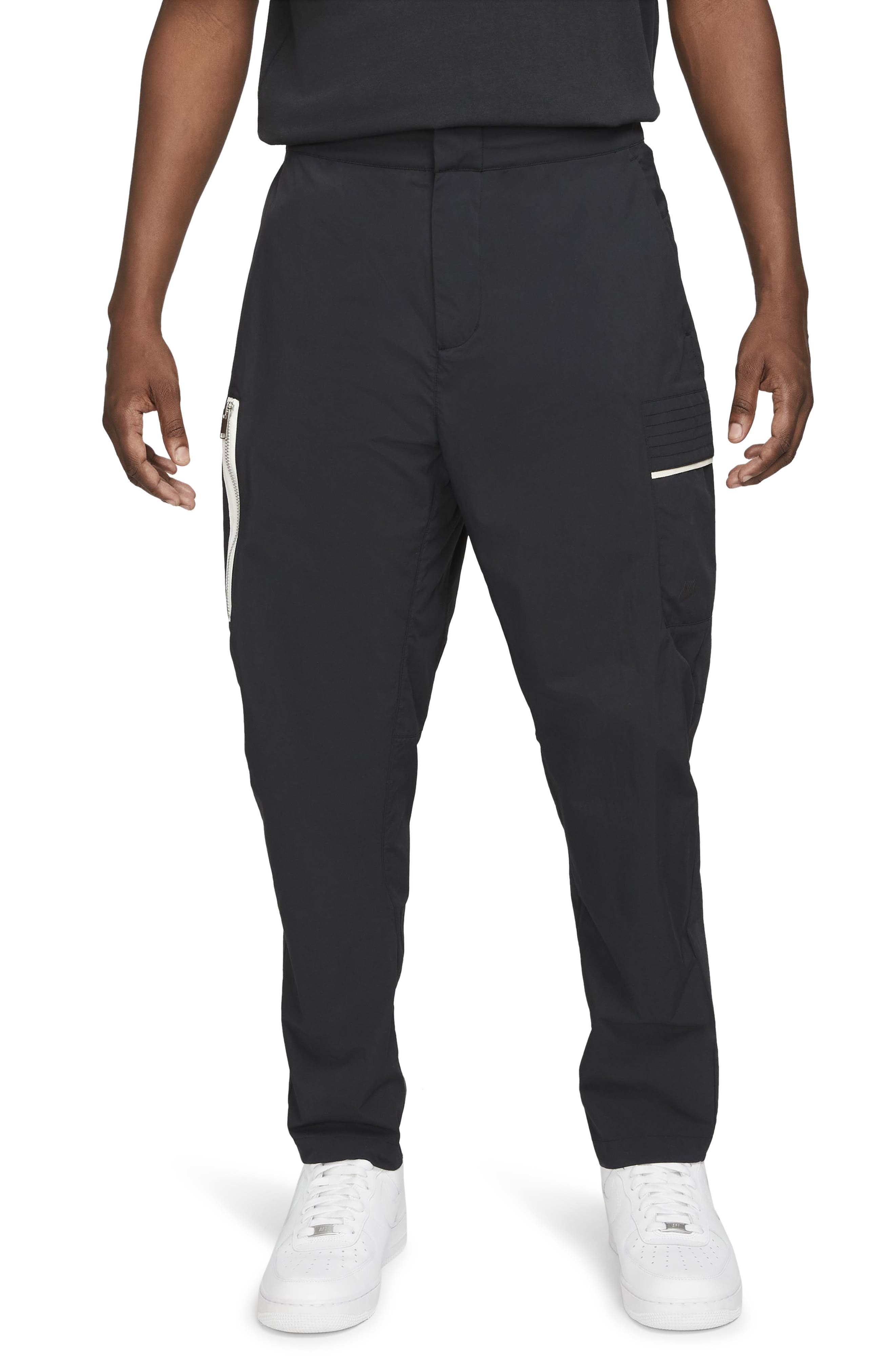 nike club essentials woven cargo joggers in navy