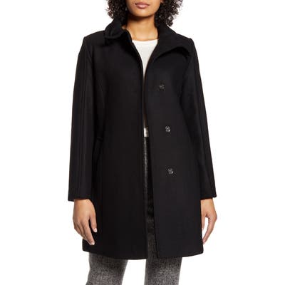 Cole Haan Signature Wool Blend Car Coat, Black