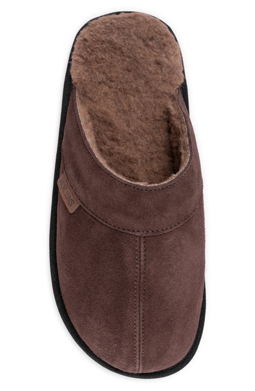 Muk Luks Abbott Faux Fur Lined Slipper In Mahogany