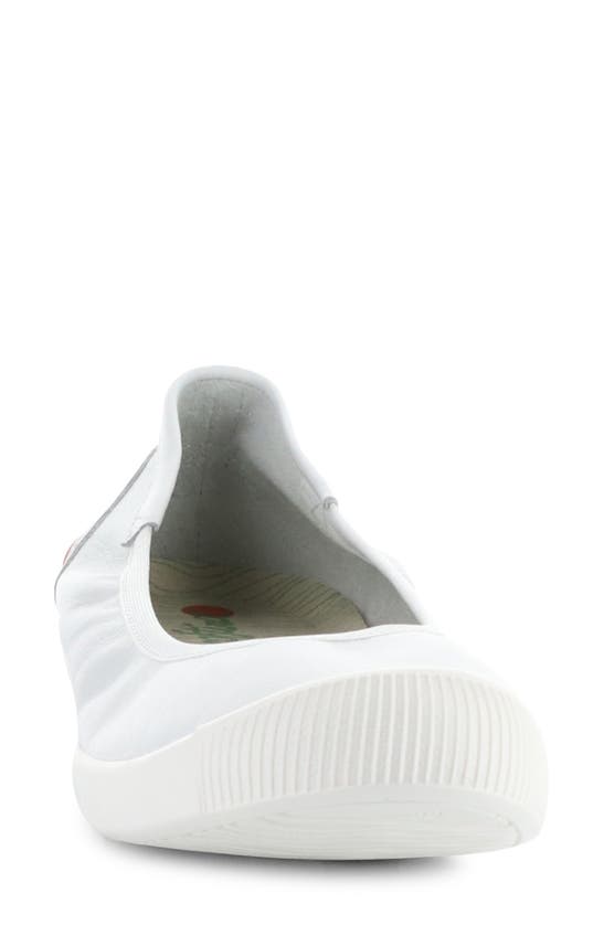 Softinos By Fly London Ilme Ballet Flat In White Smooth