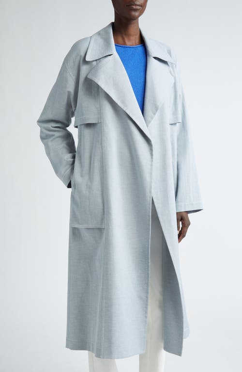 Shop Lafayette 148 New York Oversize Belted Trench Coat In Atlas Melange