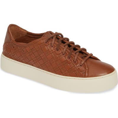 Frye Lena Woven Low Top Sneaker, Brown