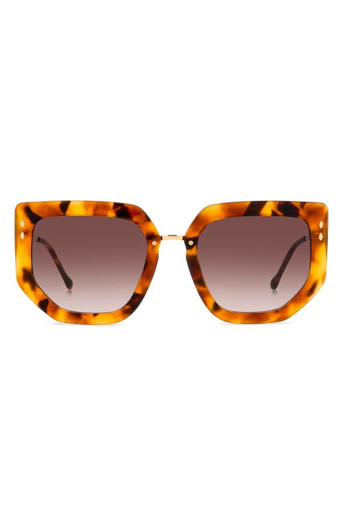 Shop Isabel Marant 55mm Gradient Cat Eye Sunglasses In Havana Gold/brown Gradient