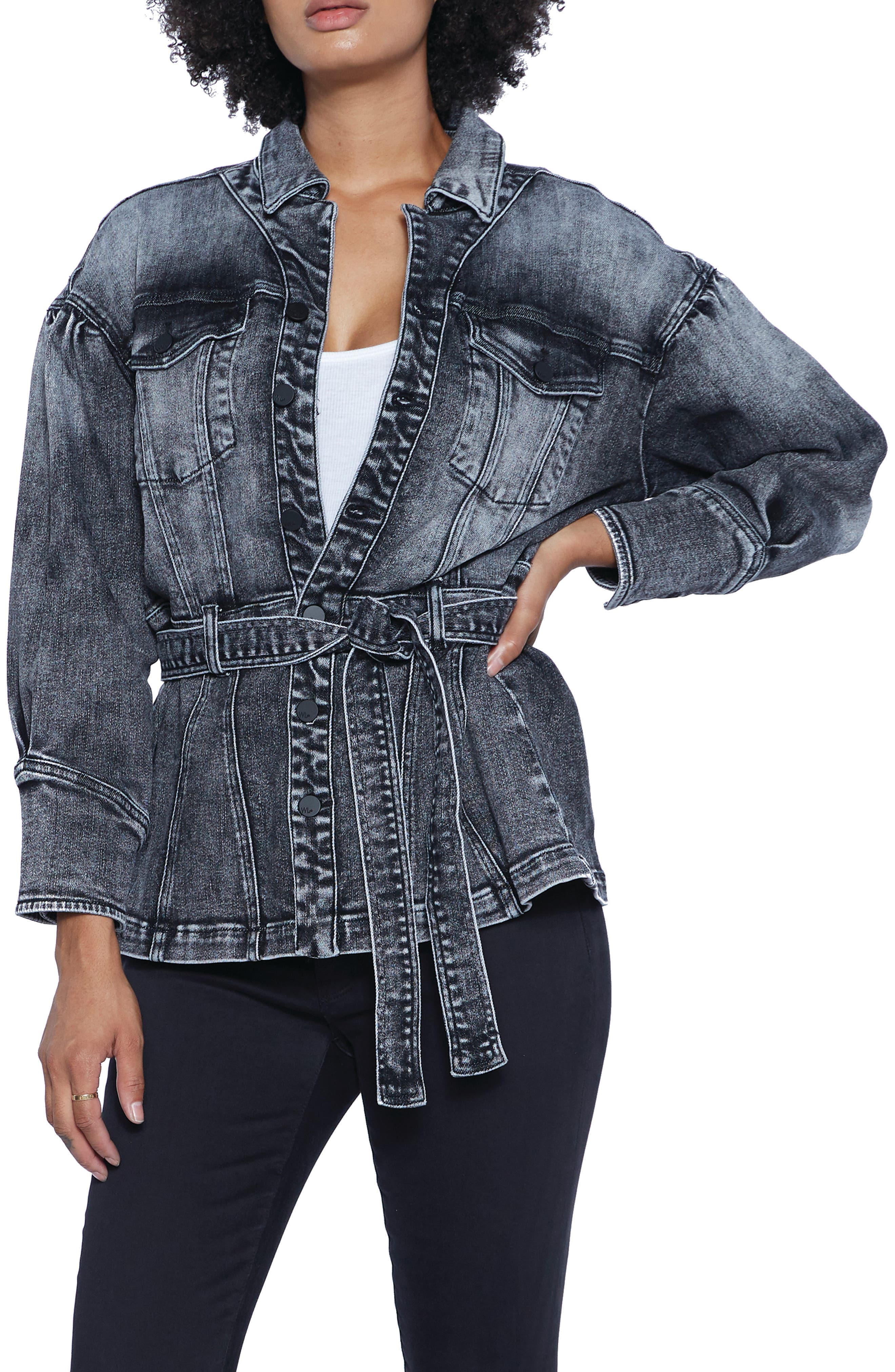 Wash Lab Denim Dojo Belted Denim Jacket Nordstrom