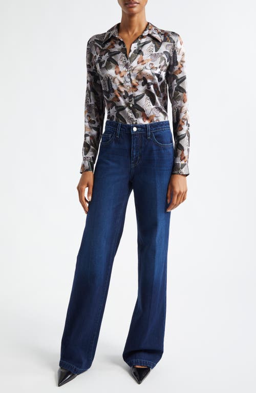 Shop L Agence L'agence Clayton High Waist Wide Leg Jeans In Harlan