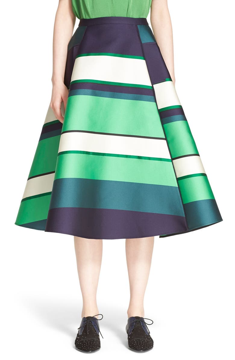 Lanvin Stripe Duchesse Satin Skirt | Nordstrom
