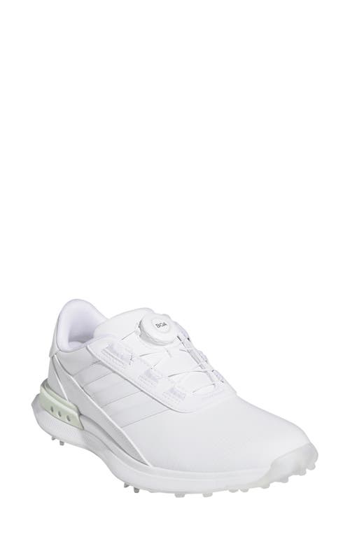 S2G BOA 24 Spikeless Golf Shoe in White/White/Crystal Jade