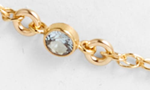 Set & Stones Something Blue Anklet In Gold