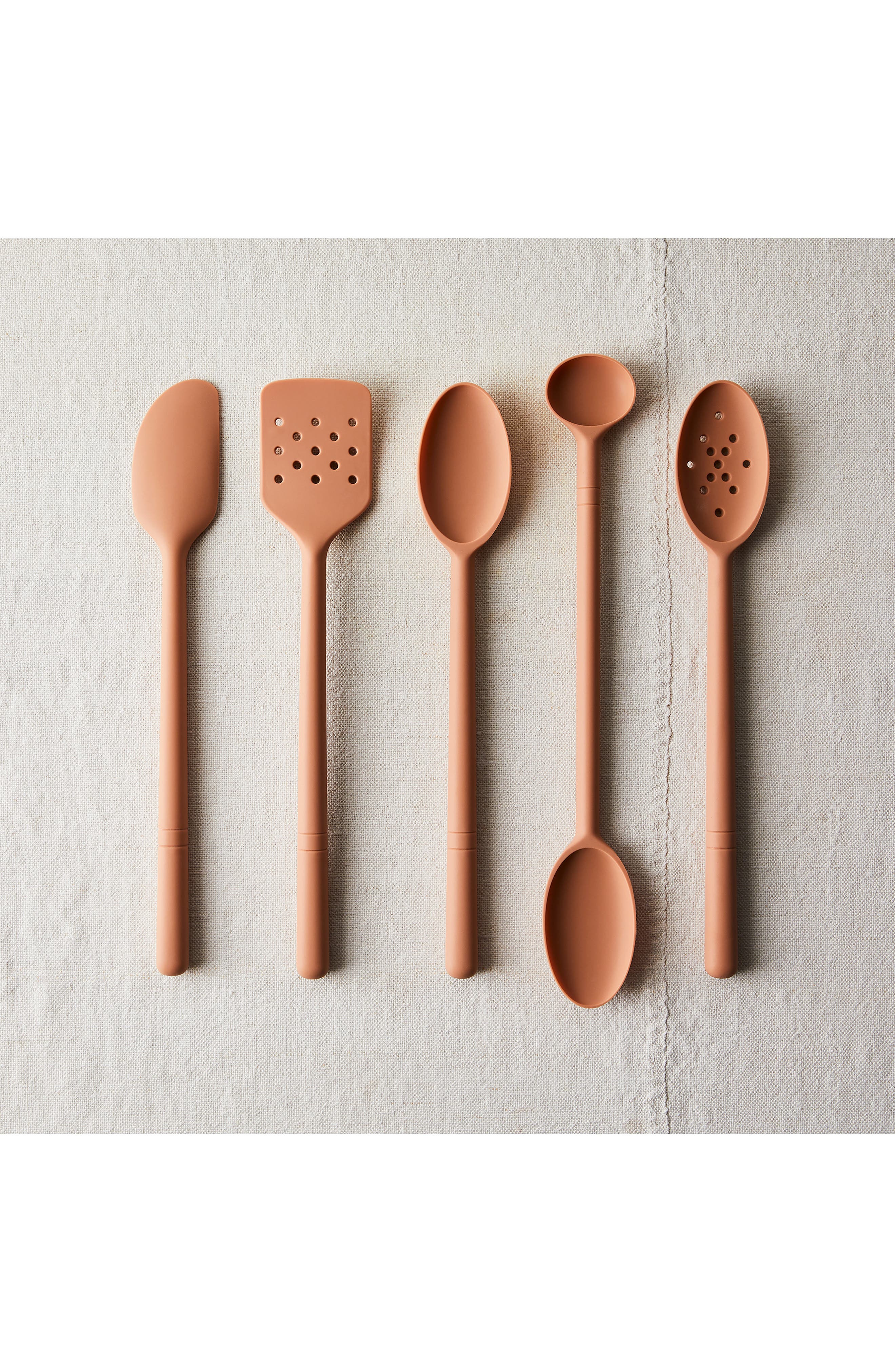 FIVE TWO BY FOOD52 5-Pack Silicone Utensils, Main, color, MAPLE