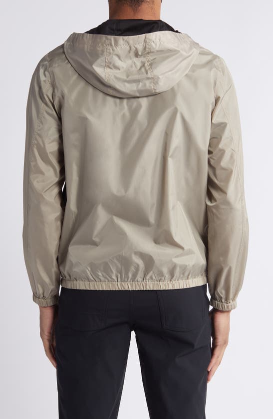 Shop Z By Zella Lightweight Hooded Zip Jacket In Tan Aluminum