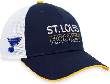 St. Louis Blues Hat/ Blues Hat/ Embroidered Blues Hat/ Navy hat w/ white  blues (script)