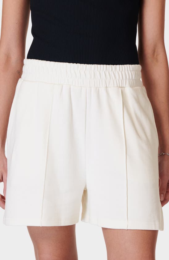 Shop Sweaty Betty After Class Cotton Blend Shorts In Lily White