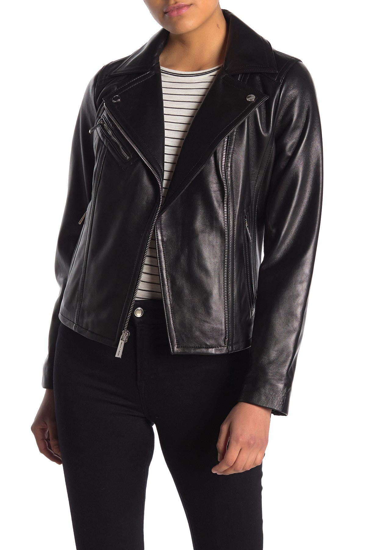 Missy Asymmetrical Moto Leather Jacket 