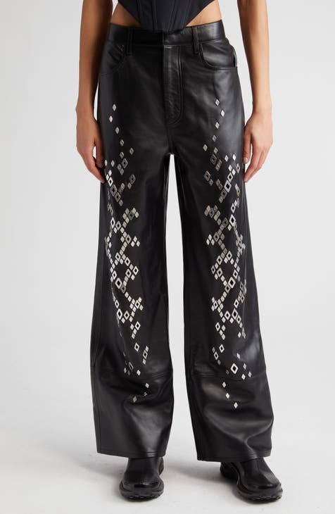 Veda Cary Wide Leg Leather Pant 