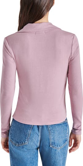 Long Sleeve Crop Henley T-Shirt