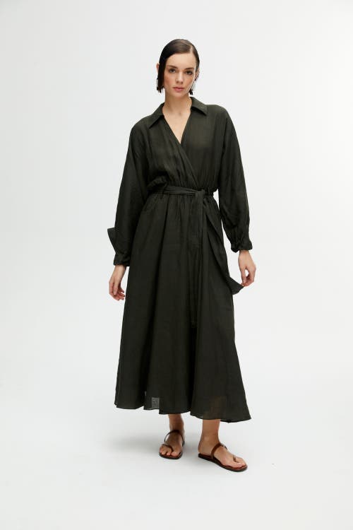 NOCTURNE NOCTURNE BELTED LONG DRESS 