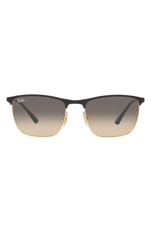 Ray-Ban 57mm Gradient Square Sunglasses in Black at Nordstrom