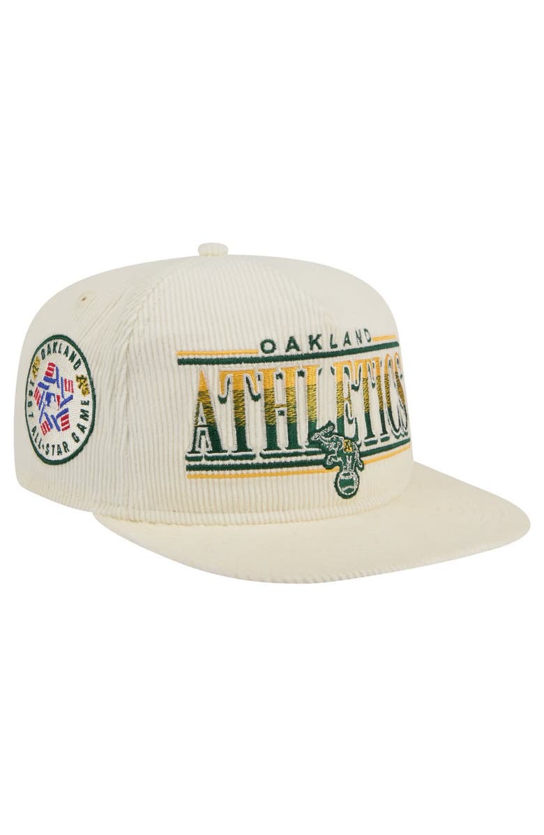 New Era Men's New Era Cream Oakland Athletics Throwback Bar Golfer