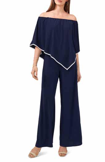 Chaus Rhinestone Trim Cape Jumpsuit Nordstrom