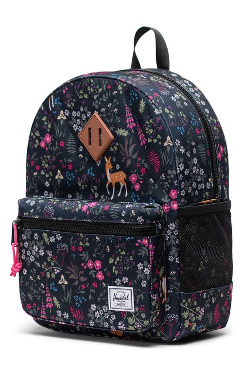 Shop Herschel Supply Co . Kids' Heritage Recycled Polyester Backpack In Deer Woodland