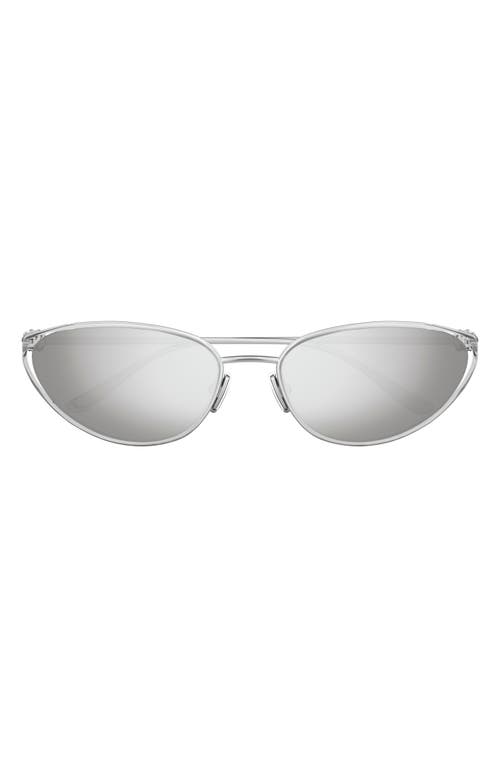 Bottega Veneta 57mm Cat Eye Sunglasses In Silver