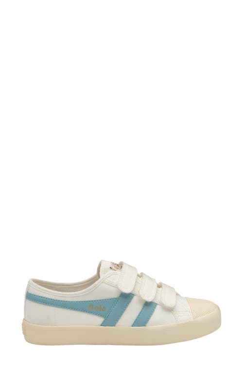 Gola Coaster Low Top Sneaker In Off White/powder Blue