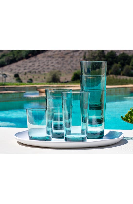 Shop Tarhong Simple Clear Set Of 8 Glasses In Green