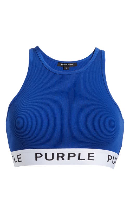 Shop Purple Brand Rib Bralette In Blue