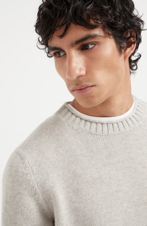 Shop Brunello Cucinelli Cashmere Sweater In Stone Grey