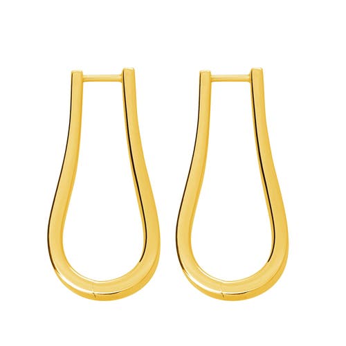 Shop Lucy Quartermaine Petal Hoops In Gold