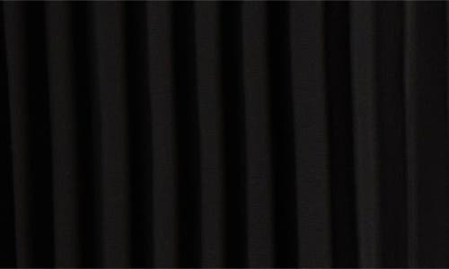 Alex Evenings Pleated Wide Leg Chiffon Pants In Black