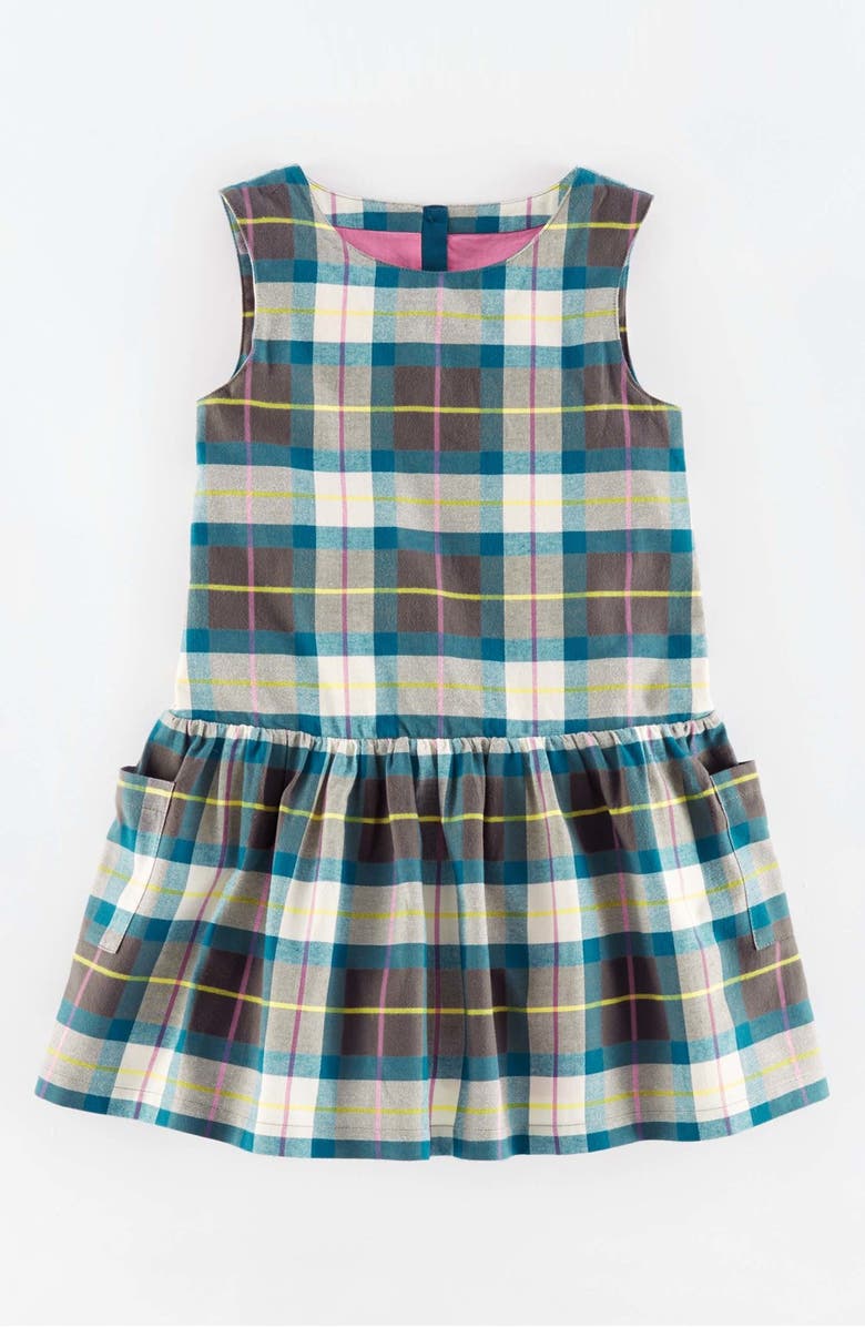 Mini Boden Pinafore Check Dress (Toddler Girls, Little Girls & Big ...