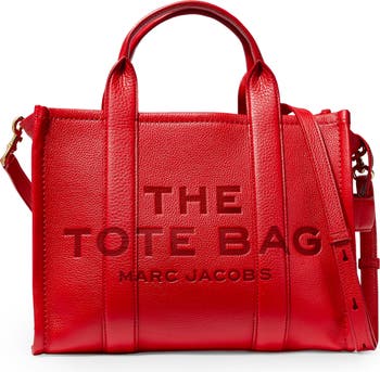 The Denim-Printed Leather Medium Tote Bag, Marc Jacobs