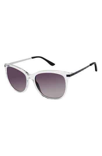 Isaac Mizrahi New York 55mm Square Sunglasses In Clear