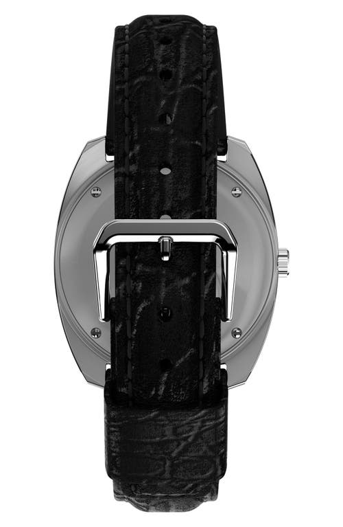 Timex ® Q 1978 Leather Strap Watch, 37.5mm In Black