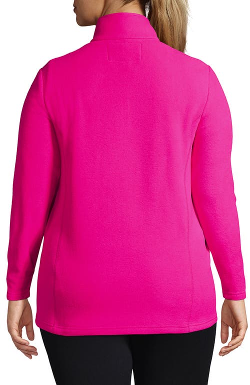 Shop Lands' End Plus Size Anyweather Fleece Quarter Zip Pullover In Fuchsia Pink