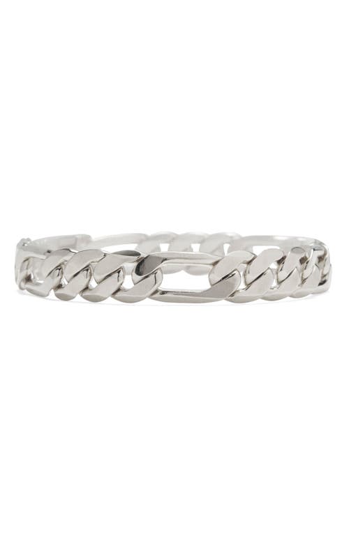 Lady Grey Large Figaro Chain Bracelet in Silver at Nordstrom