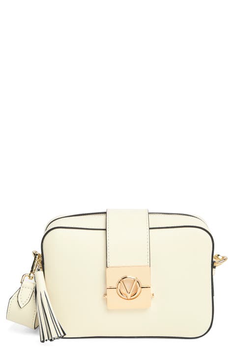 WHITE CROSSBODY BAG WITH GOLD CHAIN – Le Obsession Boutique