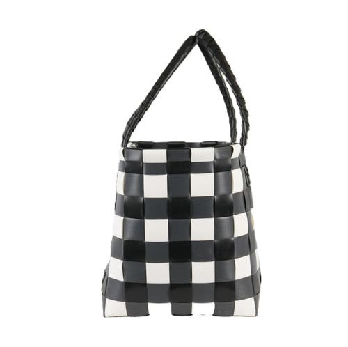 Handed By Paris Recycled Plastic Tote Bag In Black Mix