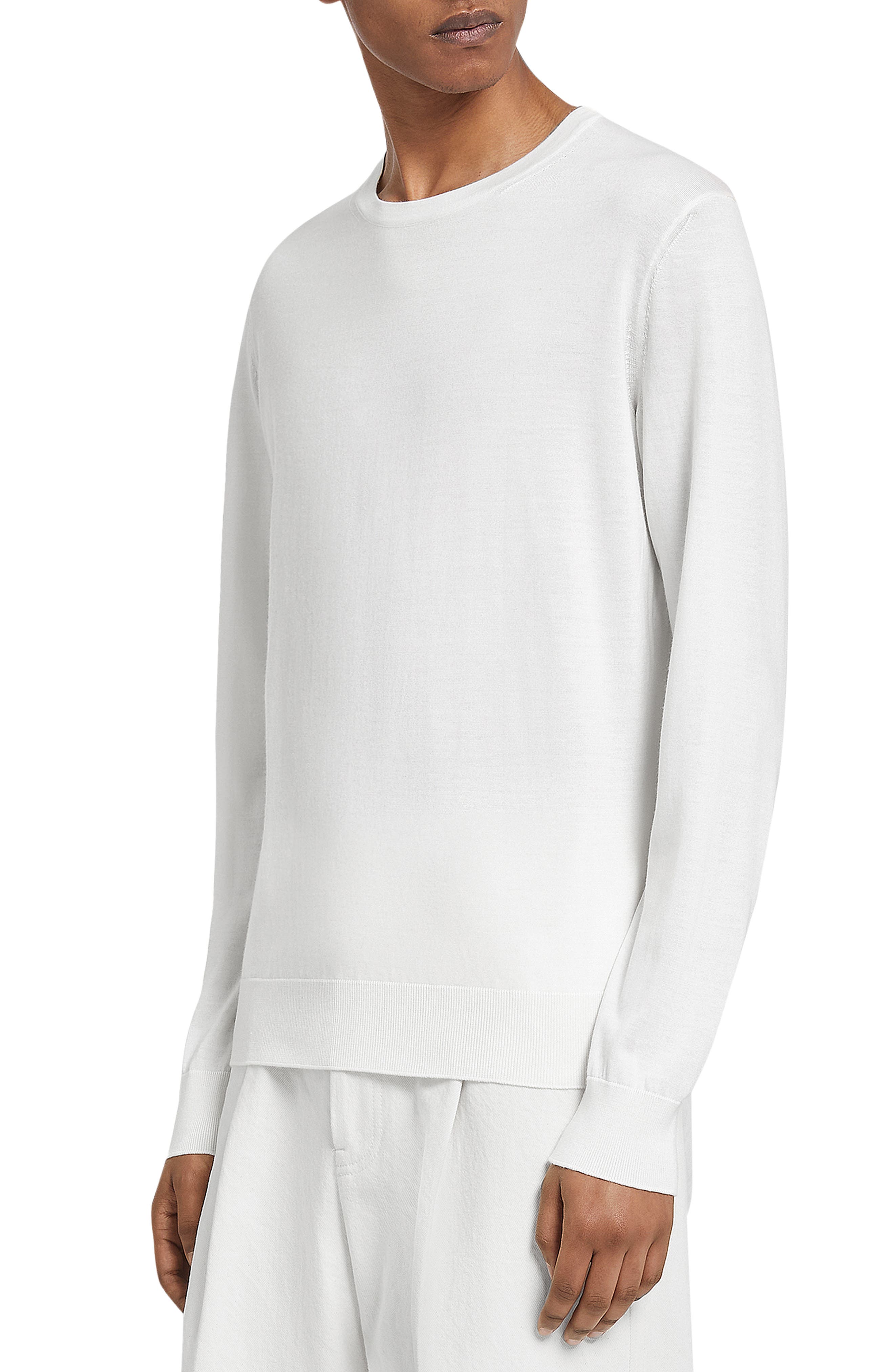 ZEGNA White Stripe Sweatshirt