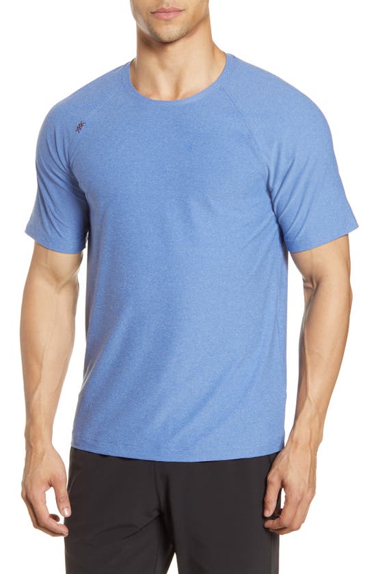 Rhone Crew Neck Short Sleeve T-shirt In Galaxy Blue Heather