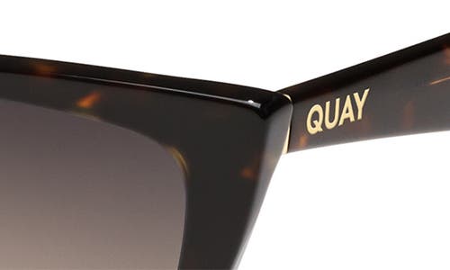 Shop Quay Call The Shots 48mm Gradient Cat Eye Sunglasses In Dark Torte/smoke