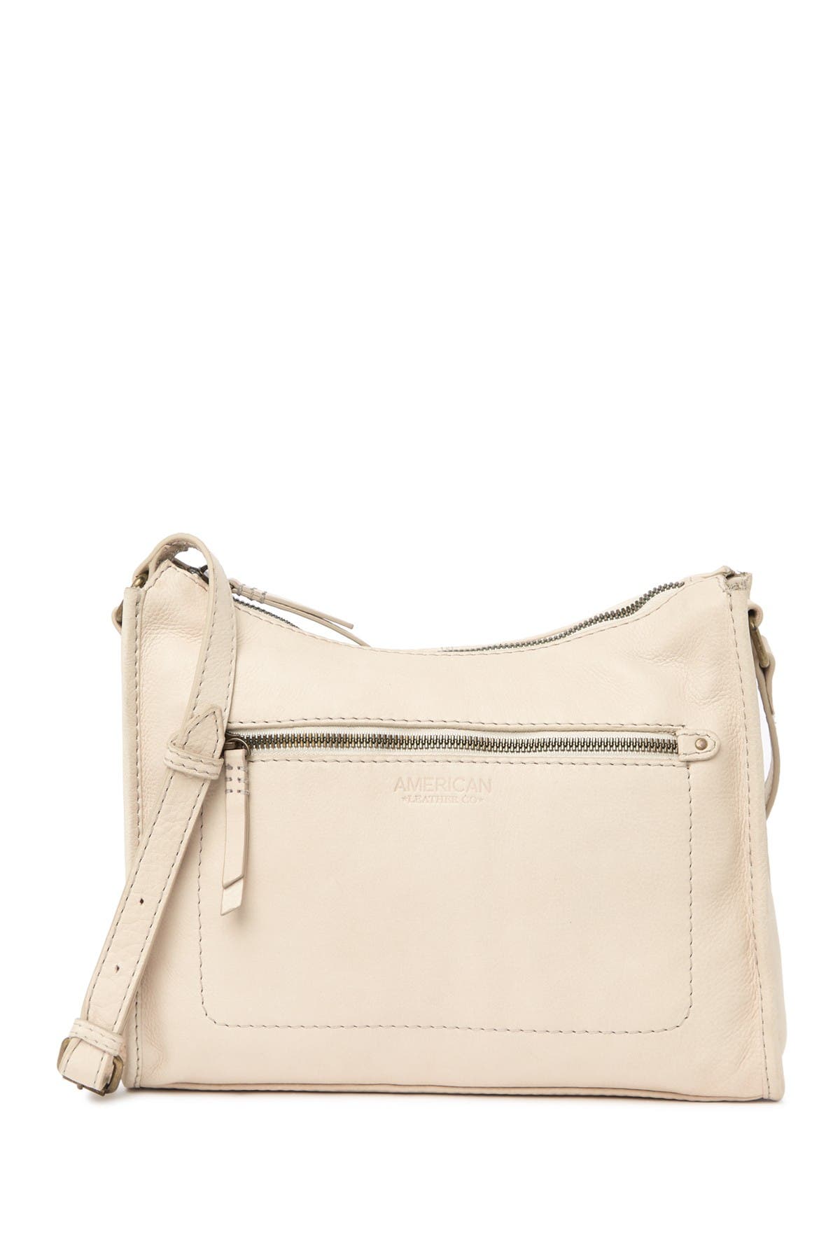 American Leather Co. Chadron Smooth Leather Crossbody In Stone Smooth