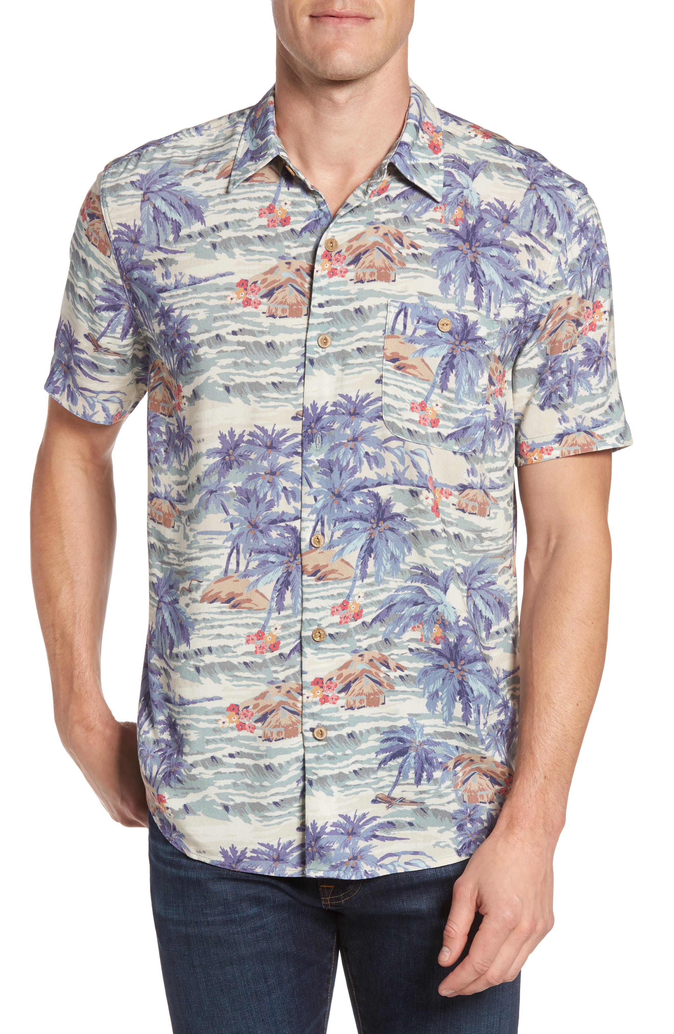 Faherty Hawaiian Print Rayon Shirt Nordstrom
