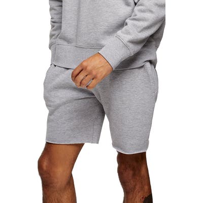 Topman Skinny Fit Drawstring Knit Shorts, Grey