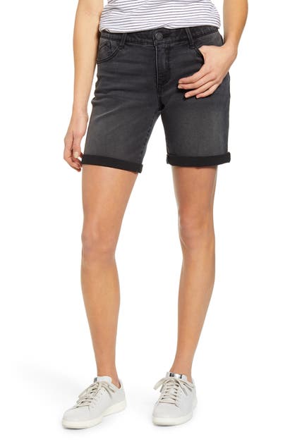 Wit & Wisdom Ab-solution White Denim Shorts In Bk-black