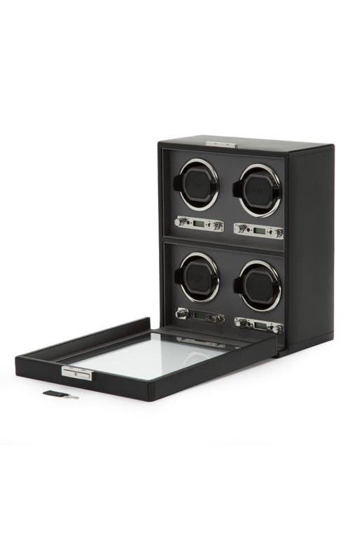 Wolf Viceroy 4-watch Winder & Case In Black