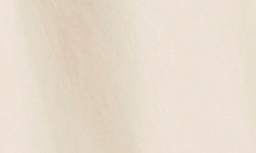 Vince Drawcord Ruched Cotton Poplin Mini Shirtdress In White Oak