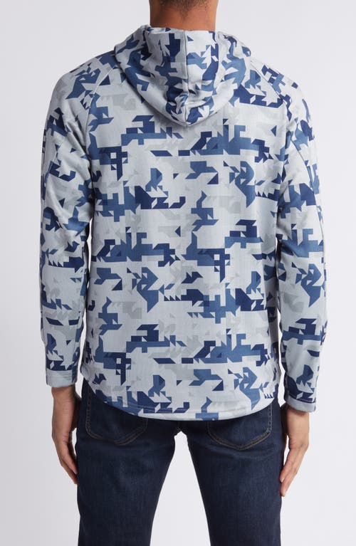 Shop Swannies Matthew Digital Camouflage Hoodie In Midnight-navy